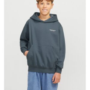 Jack & Jones Junior hoodie i stormy blå til drenge
