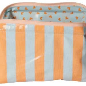 Kosmetiktaske - Blå/orange