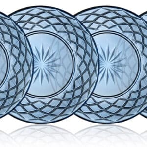 Lyngby Glas Sorrento Glastallerken Dia 21 cm 4-pak Blå