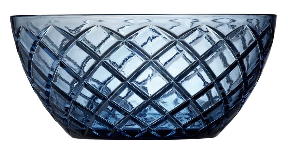 Lyngby Glas Sorrento Salatskål Dia 24 cm Blå
