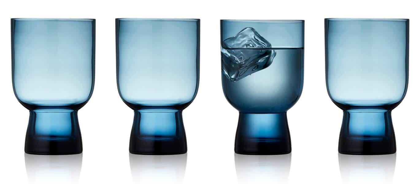 Lyngby Glas Sorrento Vandglas 30 cl 4 stk. Blå