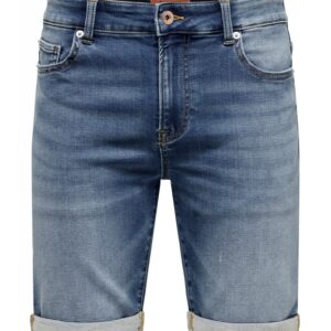 ONLY & SONS denimshorts i blå til herre
