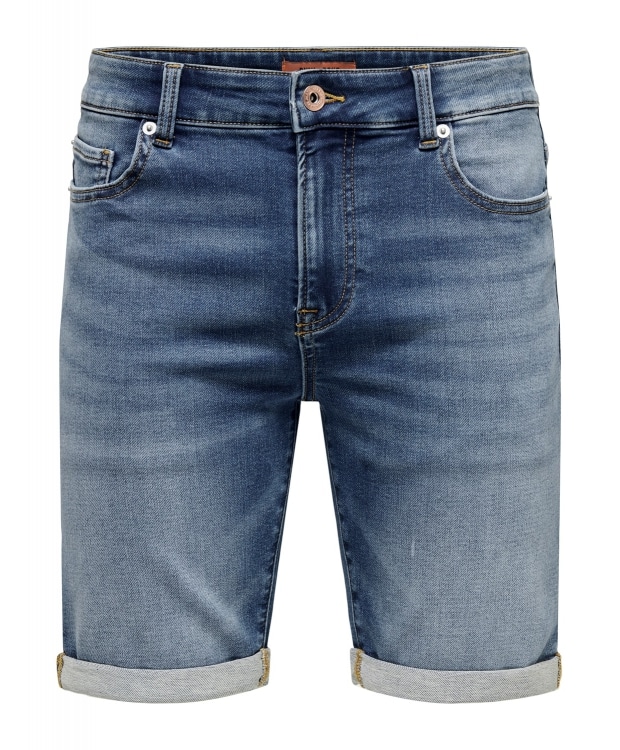 ONLY & SONS denimshorts i blå til herre
