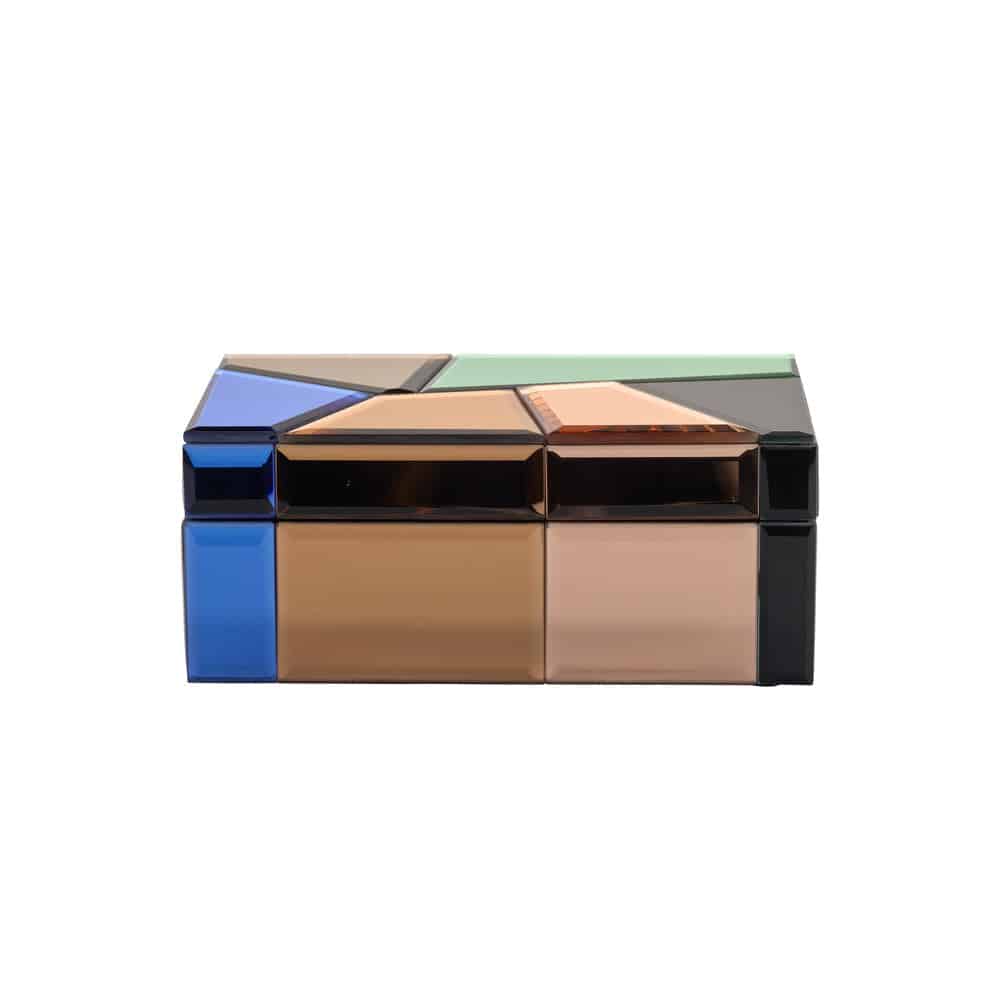 Smykkeskrin, Blå Multifarvet - L21,1 cm
