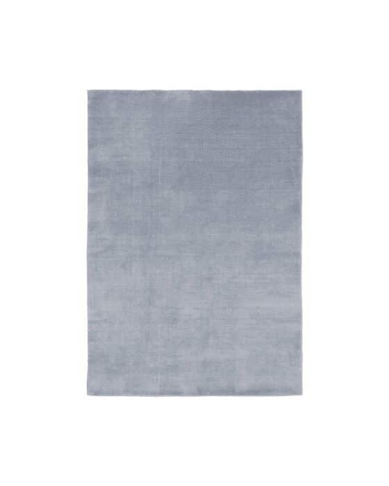 Solid tæppe blå