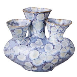 Trompet vase, blå - H20cm