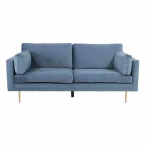 VENTURE DESIGN Boom 3 pers. sofa - blå polyester og metal