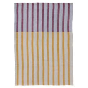 Viskestykke stribet, bordeaux/blå - 50x70 cm.