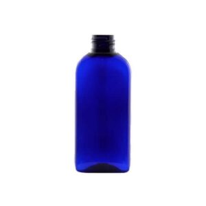 150 ml. oval blå plastflaske - PET - 24/410