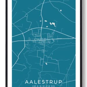 Aalestrup by plakat - blå