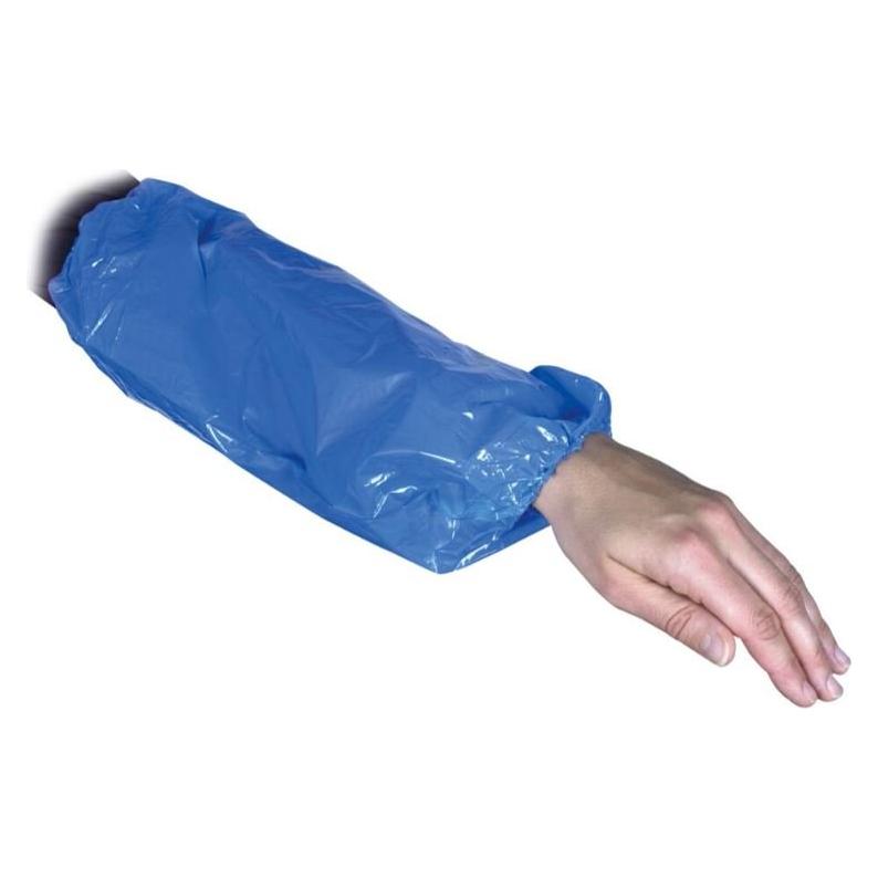 Ærmemanchet, ABENA, 40x20cm, 30 micron, blå, LDPE, usteril, engangs - 2000 Stk. - Handsker - Forklæder & ærmer - Latex-fri