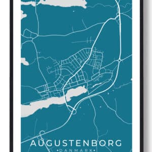 Augustenborg by plakat - blå