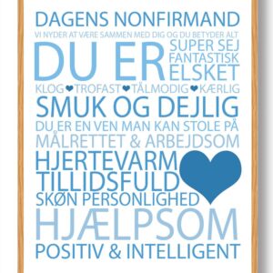 Dagens nonfirmand plakat - blå