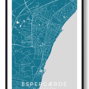 Espergærde by plakat - blå