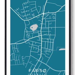 Farsø by plakat - blå