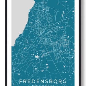 Fredensborg by plakat - blå