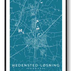 Hedensted-Løsning by plakat - blå