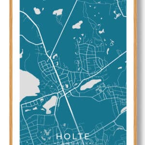 Holte by plakat - blå