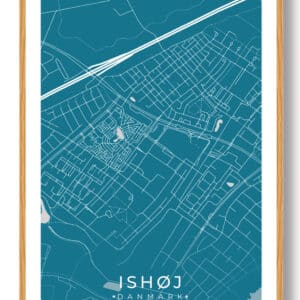 Ishøj by plakat - blå