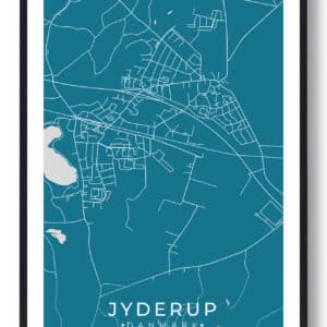 Jyderup by plakat - blå