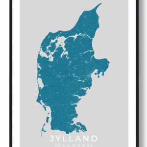 Jylland plakat - blå