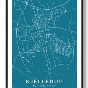 Kjellerup by plakat - blå