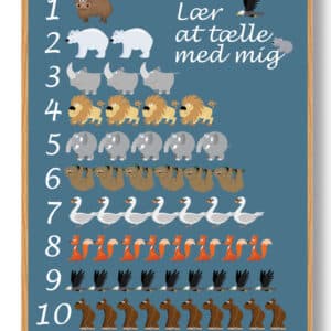Lær at tælle - blå