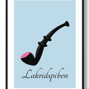 Lakridspibeplakat - blå