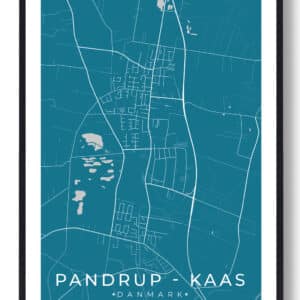 Pandrup - Kaas by plakat - blå