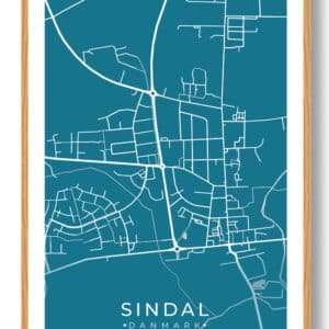 Sindal by plakat - blå