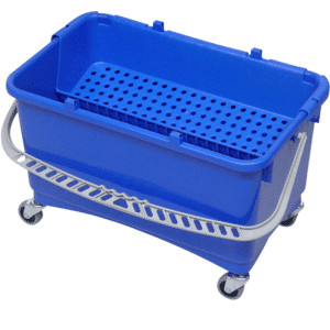 Spand 28 L med Drypsystem, Rist og Hjul Blå - Spande - Fjernlager - Spande & tilbehør