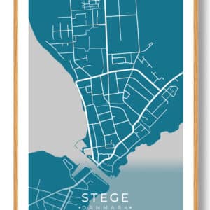 Stege by plakat - blå