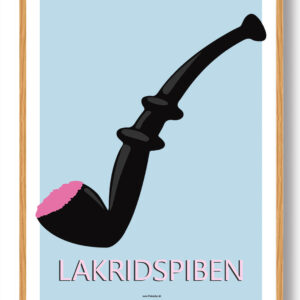 Stor lakridspibeplakat - blå