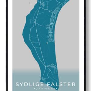 Sydlige Falster plakat - blå