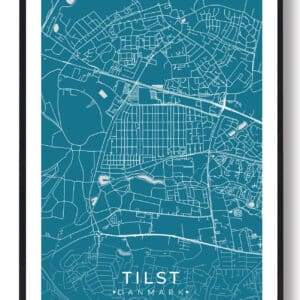 Tilst by plakat - blå
