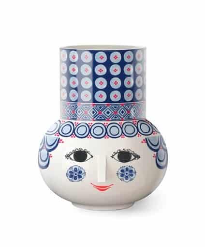 Bjørn Wiinblad Olga Vase H20 cm blå
