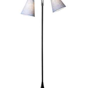 Fodgænger Gulvlampe sort m/blå nistret skærme