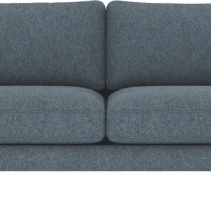 3-personers sofa Rowico Braden i blå Bobby 15 polyester med lakerede egetræsben B216xD87xH78 cm