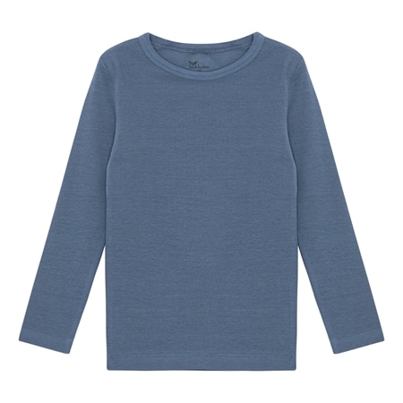 BIRKHOLM Rib Bluse Indigo Blå