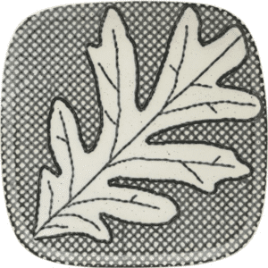 Firkantet middagstallerken House Doctor Ash stentøj grå og blå 21,6 x 21,6 cm