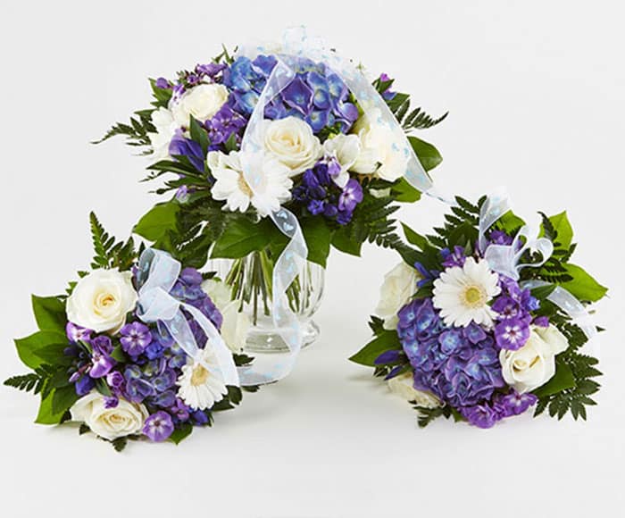 Mor og barn tvillinger blå - Send blomster med Bloomit