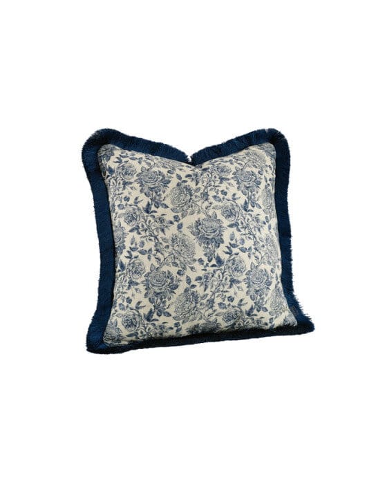 Rosario pudebetræk frynser indigo