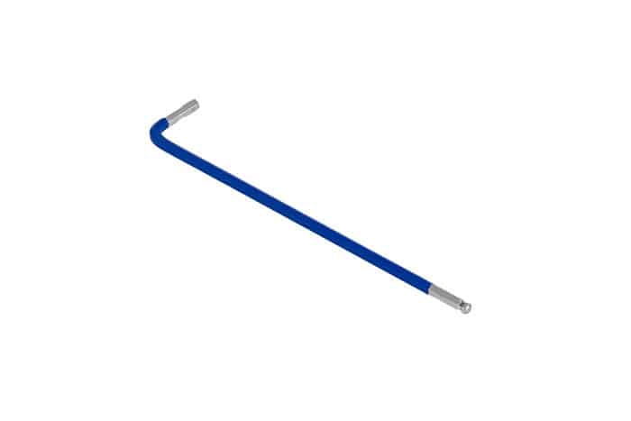 BATO Stiftnøgle farvet blå lang med kugle 1/8" x 126mm.