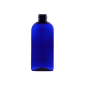 Plastflaske oval 150 ml blå PET 24/410 - giftfri, genanvendelig, 55x34x131 mm - Hedenhus