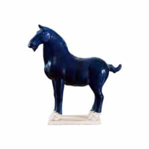 Tang-hest skulptur blå