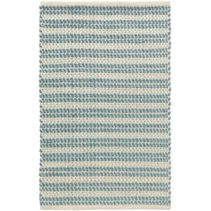 Decotique Dune løber 75 x 250 cm, blå/offwhite