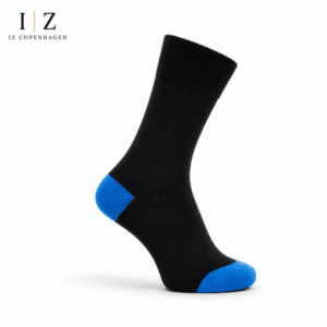 IZ Sock Copenhagen Bambusstrømper med Blå Hæl og Tå - Unisex