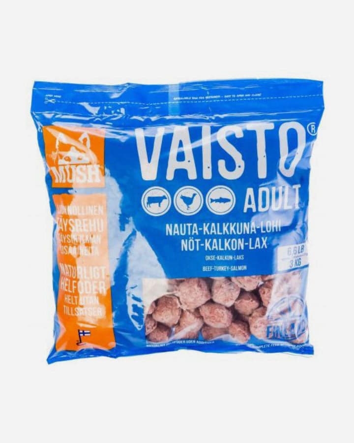 MUSH Vaisto Blå XL - Okse, Kalkun og Laks - 3kg