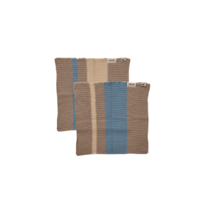 Andersen Furniture - Andersen Karklud - S/2 - Oat/Beige/Blå, L27xB27 cm - 100% Økologisk Bomuld - Oat/Beige/Blå