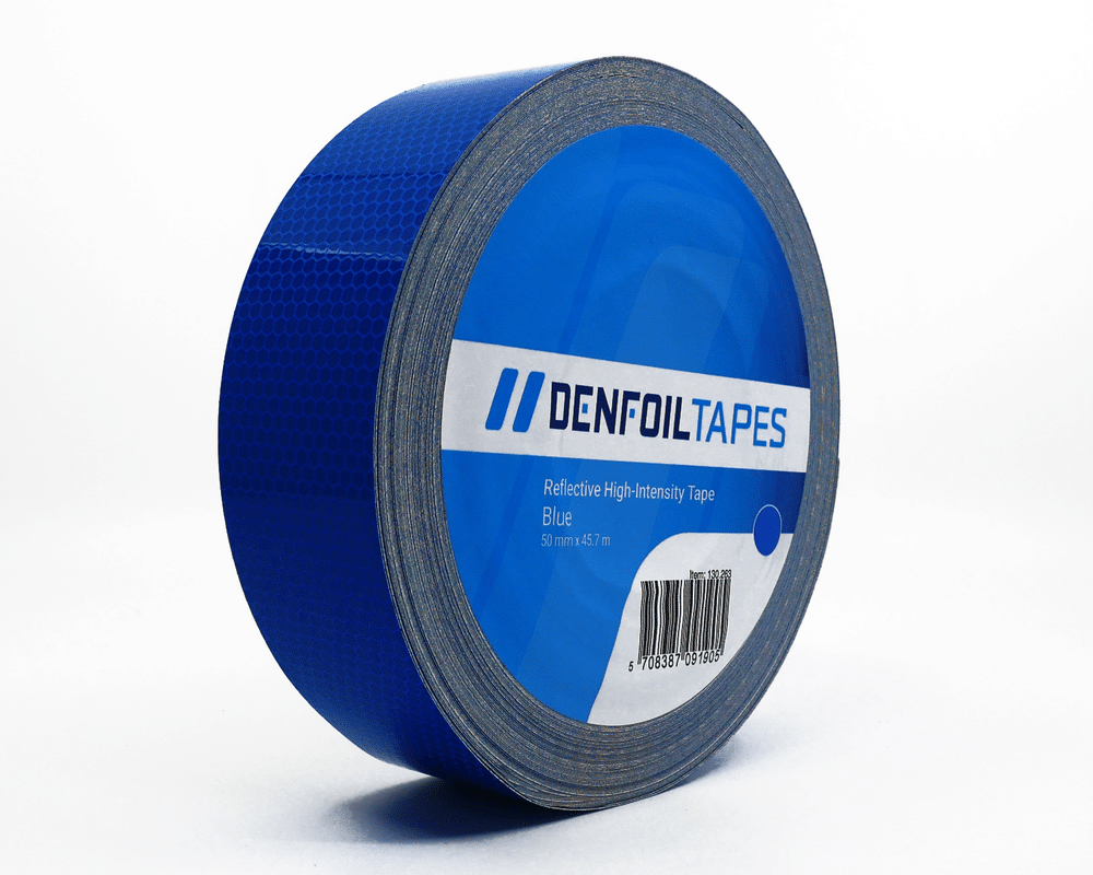 DENFOIL High Intensity Reflekstape - Blå - 50 mm x 1 m